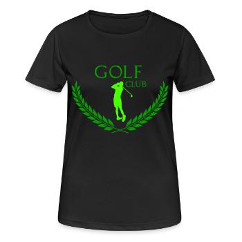 Club de golf - T-shirt respirant Femme - noir - Devant - AI Model Female 172 light (172cm)