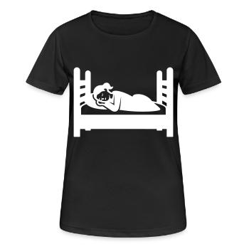 Dormir fatigué - T-shirt respirant Femme - noir - Devant - AI Model Female 172 light (172cm)