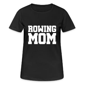 Rowing Mom - Rudern - Ruderin - Mutter - Frauen T-Shirt atmungsaktiv - Schwarz - Vorne - AI Model Female 172 light (172cm)