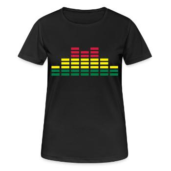 Musik Equalizer Audio Sound DJ - Frauen T-Shirt atmungsaktiv - Schwarz - Vorne - AI Model Female 172 light (172cm)