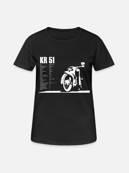 Simson Schwalbe Kr-51 - Frauen T-Shirt atmungsaktiv - Schwarz