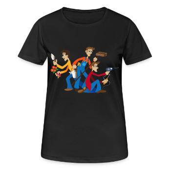 bricoleurs - T-shirt respirant Femme - noir - Devant - AI Model Female 172 light (172cm)