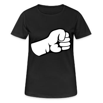 Geballte Faust Design - Frauen T-Shirt atmungsaktiv - Schwarz - Vorne - AI Model Female 172 light (172cm)
