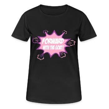 Forward with the goat - Women's Breathable T-Shirt - black - Front - AI Model Female 172 light (172cm)