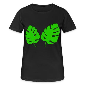 leaves - Women's Breathable T-Shirt - black - Front - AI Model Female 172 light (172cm)