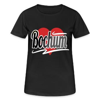 Bochum - T-shirt respirant Femme - noir - Devant - AI Model Female 172 light (172cm)