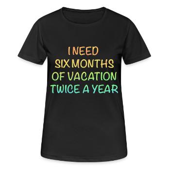 Vacation - Women's Breathable T-Shirt - black - Front - AI Model Female 172 light (172cm)
