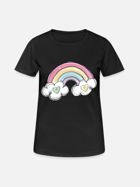 RAINBOW - Women's Breathable T-Shirt - black