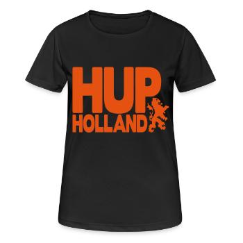 hup holland 1c - Frauen T-Shirt atmungsaktiv - Schwarz - Vorne - AI Model Female 172 light (172cm)