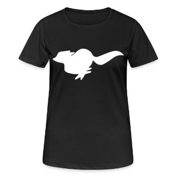 fuchs - Frauen T-Shirt atmungsaktiv - Schwarz - Vorne - AI Model Female 172 light (172cm)
