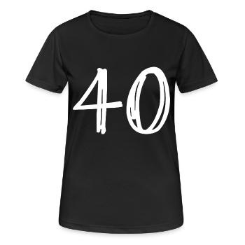 40 JAHRE. 40-jähriges Jubiläum. GEBURTSTAG 40 JAHRE. 40 - Frauen T-Shirt atmungsaktiv - Schwarz - Vorne - AI Model Female 172 light (172cm)