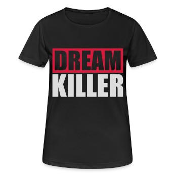 citation pessimiste tueur de rêves - T-shirt respirant Femme - noir - Devant - AI Model Female 172 light (172cm)