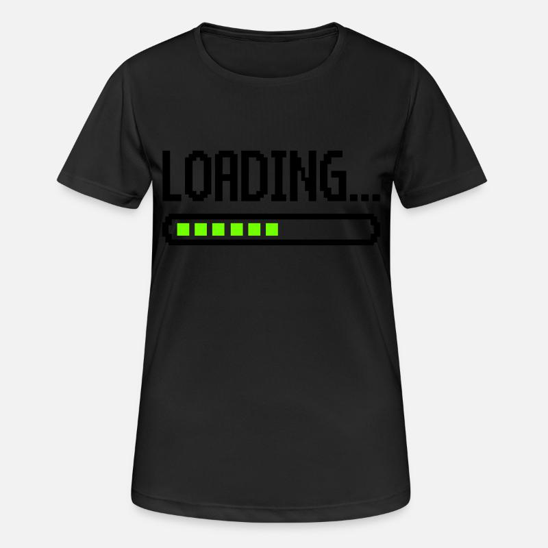 loading - Frauen T-Shirt atmungsaktiv - Schwarz