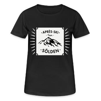Après-Ski Sölden - Women's Breathable T-Shirt - black - Front - AI Model Female 172 light (172cm)