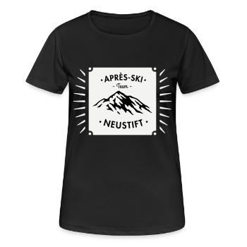 Après-Ski Neustift - Women's Breathable T-Shirt - black - Front - AI Model Female 172 light (172cm)