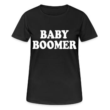 Baby boomer - Frauen T-Shirt atmungsaktiv - Schwarz - Vorne - AI Model Female 172 light (172cm)