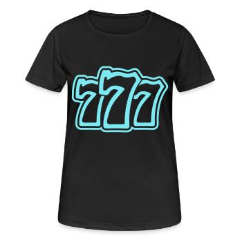 777 - Women's Breathable T-Shirt - black - Front - AI Model Female 172 light (172cm)