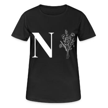 Minimalist Flowers - Women's Breathable T-Shirt - black - Front - AI Model Female 172 light (172cm)