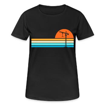 Grue - T-shirt respirant Femme - noir - Devant - AI Model Female 172 light (172cm)