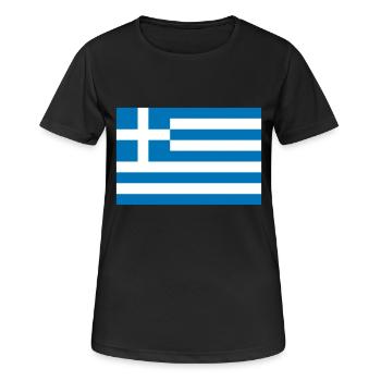 Griechenland - Frauen T-Shirt atmungsaktiv - Schwarz - Vorne - AI Model Female 172 light (172cm)