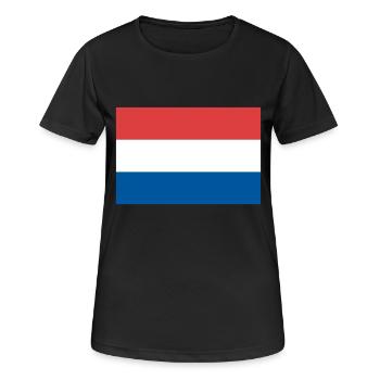 Netherlands - Women's Breathable T-Shirt - black - Front - AI Model Female 172 light (172cm)