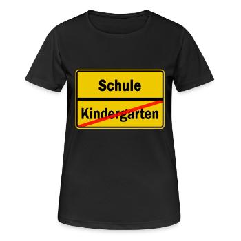 1er jour d'école - Hello school - Bye kindergarten - T-shirt respirant Femme - noir - Devant - AI Model Female 172 light (172cm)
