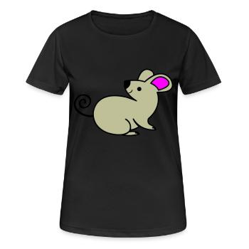Mouse - Women's Breathable T-Shirt - black - Front - AI Model Female 172 light (172cm)