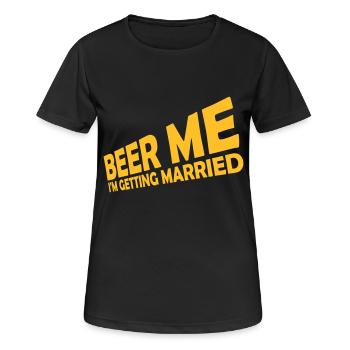 Beer Me Me marier - T-shirt respirant Femme - noir - Devant - AI Model Female 172 light (172cm)