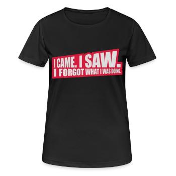 Je suis venu voir oublier - T-shirt respirant Femme - noir - Devant - AI Model Female 172 light (172cm)