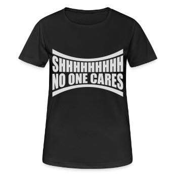 chut personne ne s’en soucie - T-shirt respirant Femme - noir - Devant - AI Model Female 172 light (172cm)