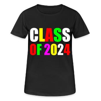 Class of 2024 - Women's Breathable T-Shirt - black - Front - AI Model Female 172 light (172cm)