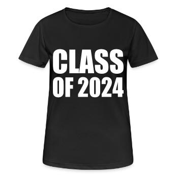 Class of 2024 - Women's Breathable T-Shirt - black - Front - AI Model Female 172 light (172cm)