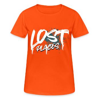 Lost Places - Women's Breathable T-Shirt - neon orange - Front - AI Model Female 172 dark (172cm)