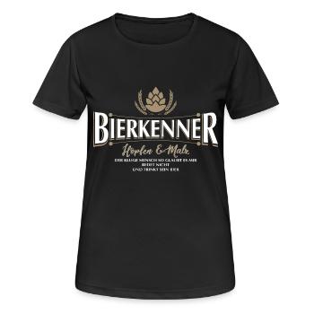 Hopfen weiss - Frauen T-Shirt atmungsaktiv - Schwarz - Vorne - AI Model Female 172 light (172cm)