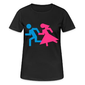 2541614 15391844 mariée - T-shirt respirant Femme - noir - Devant - AI Model Female 172 light (172cm)