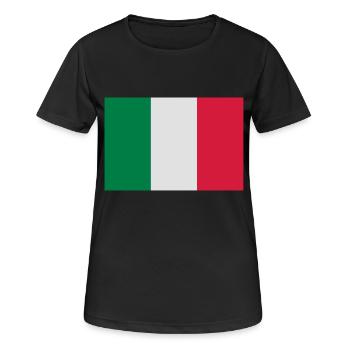 flag_italy - Frauen T-Shirt atmungsaktiv - Schwarz - Vorne - AI Model Female 172 light (172cm)