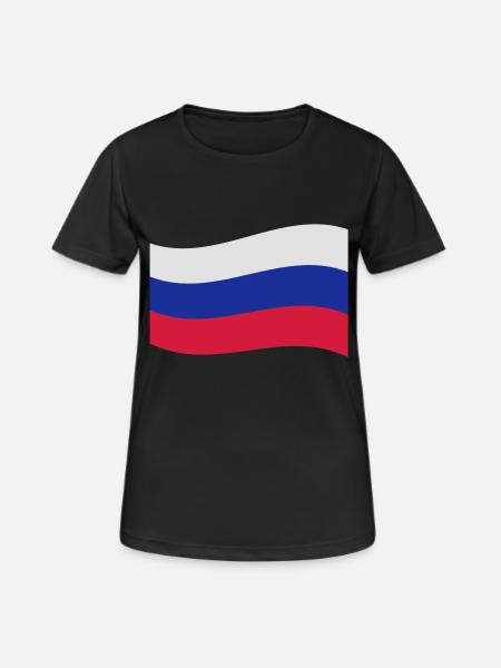 russia - Frauen T-Shirt atmungsaktiv - Schwarz