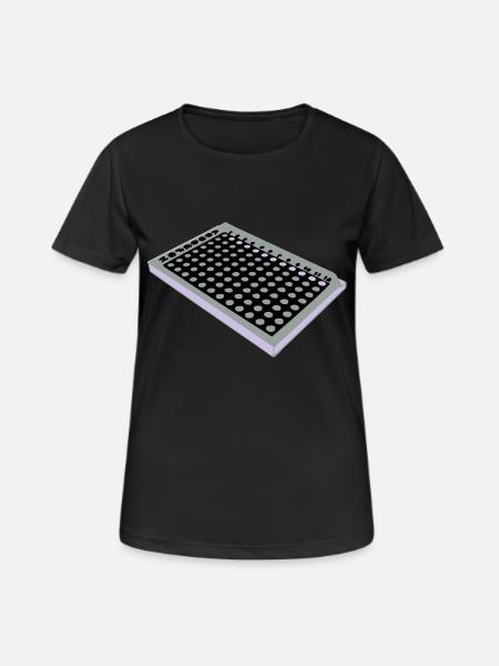 96 Well Plate / 96 perforated plate - Women's Breathable T-Shirt - black