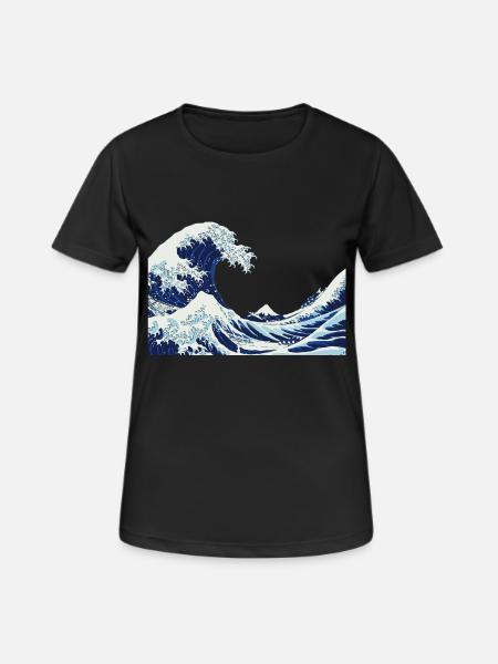 big Wave - Women's Breathable T-Shirt - black