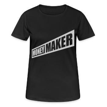 Erfolgreich Money Maker Logo - Frauen T-Shirt atmungsaktiv - Schwarz - Vorne - AI Model Female 172 light (172cm)
