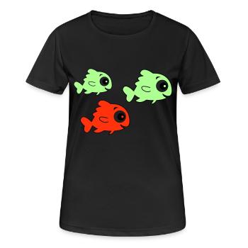 Pisces - Women's Breathable T-Shirt - black - Front - AI Model Female 172 light (172cm)