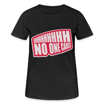 chut personne ne s’en soucie - T-shirt respirant Femme - noir - Devant - AI Model Female 172 light (172cm)