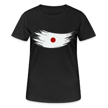 japan fahne - Frauen T-Shirt atmungsaktiv - Schwarz - Vorne - AI Model Female 172 light (172cm)