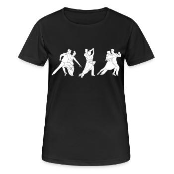 Salsa Tänzer Tänzerin - Frauen T-Shirt atmungsaktiv - Schwarz - Vorne - AI Model Female 172 light (172cm)