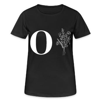 Minimalist Flowers - Women's Breathable T-Shirt - black - Front - AI Model Female 172 light (172cm)