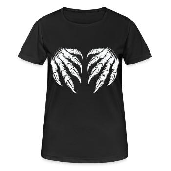 krallen 2 - Frauen T-Shirt atmungsaktiv - Schwarz - Vorne - AI Model Female 172 light (172cm)