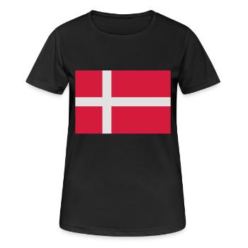 Drapeau danois - T-shirt respirant Femme - noir - Devant - AI Model Female 172 light (172cm)