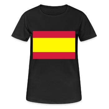 drapeau espagnole - T-shirt respirant Femme - noir - Devant - AI Model Female 172 light (172cm)