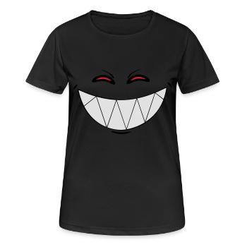 Smiling Demon - Women's Breathable T-Shirt - black - Front - AI Model Female 172 light (172cm)