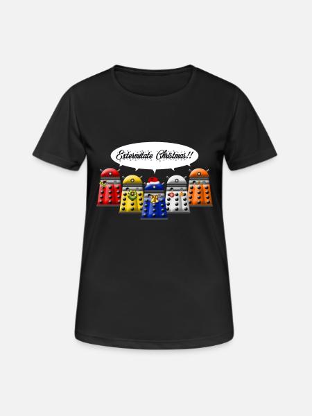 dalek exterminate xmas - Women's Breathable T-Shirt - black